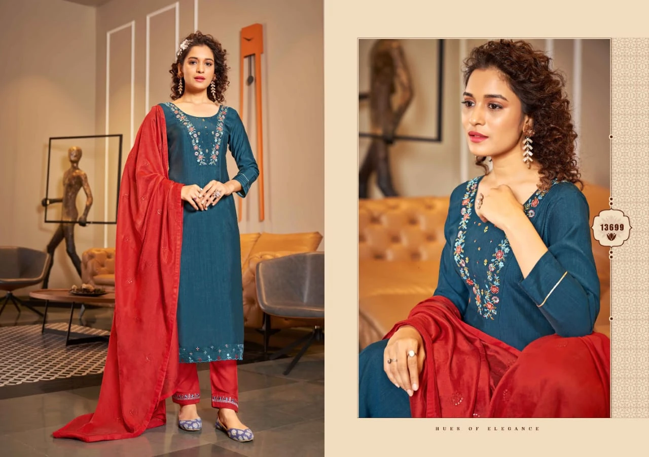 Kalaroop Zara Heavy Rayon Cotton Wholesale Readymade Salwar Suit Catalog — Wholesale Salwar Suits, MPA wholesale from Surat - Gallery Image 4